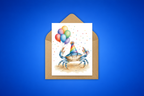 Rainbow Crab Celebration Card