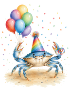 Rainbow Crab Celebration Card